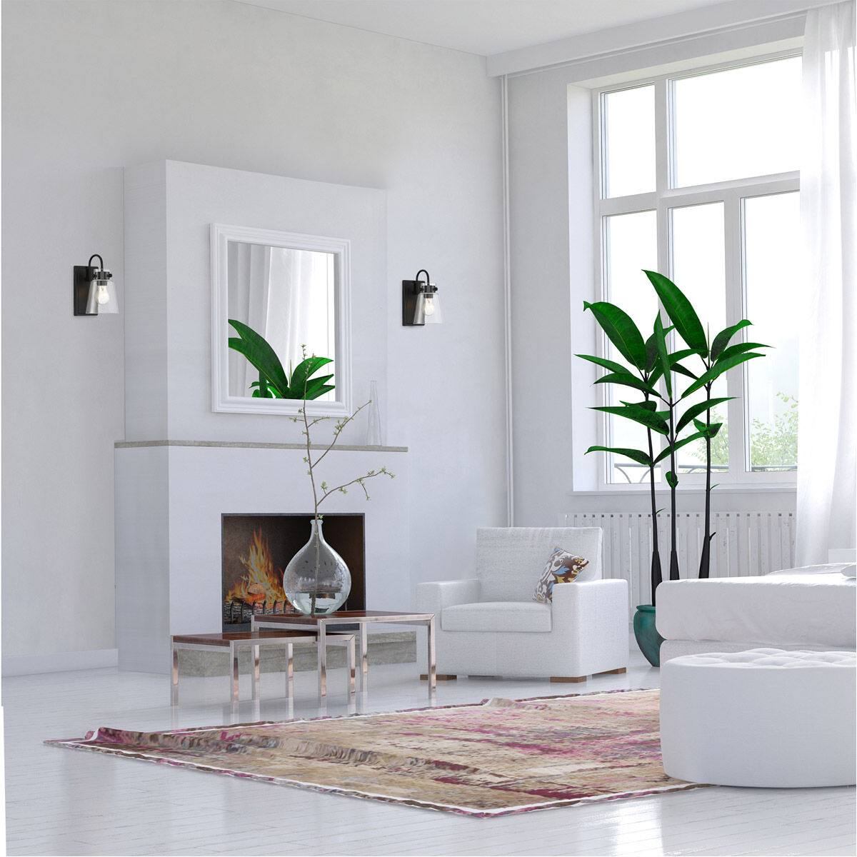 Inwood 1 Light 7 inch Matte Black Vanity Light Wall Light